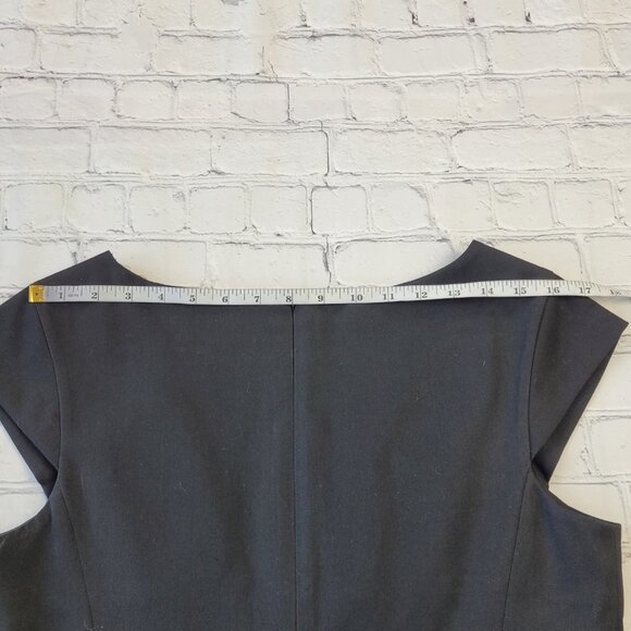 Anne Klein black midi short sleeve sheath stretch Dress size 10 - Picture 7 of 12